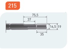 Beitels, zeskant 19mm / ø16,5x35