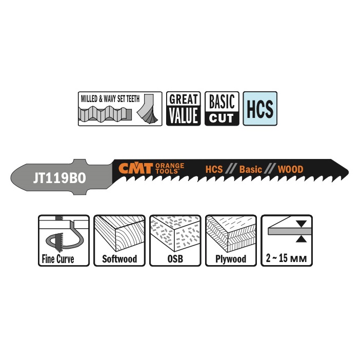 Decoupeerzaag voor zachthout