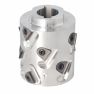 Premill DIA Cutter Heads with Replaceable Plates D=70 I=63/81 d=25+2CH Z=2+2 (12) a30° H=3 LH upper