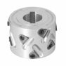 Premill DIA Cutter Heads with Replaceable Plates D=80 I=45 d=30+2CH Z=3+3 (12) a30° H=3 SYM Type A