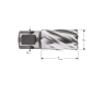 Rotec HSS-XE kernboor SILVER-LINE 30mm (Weldon)