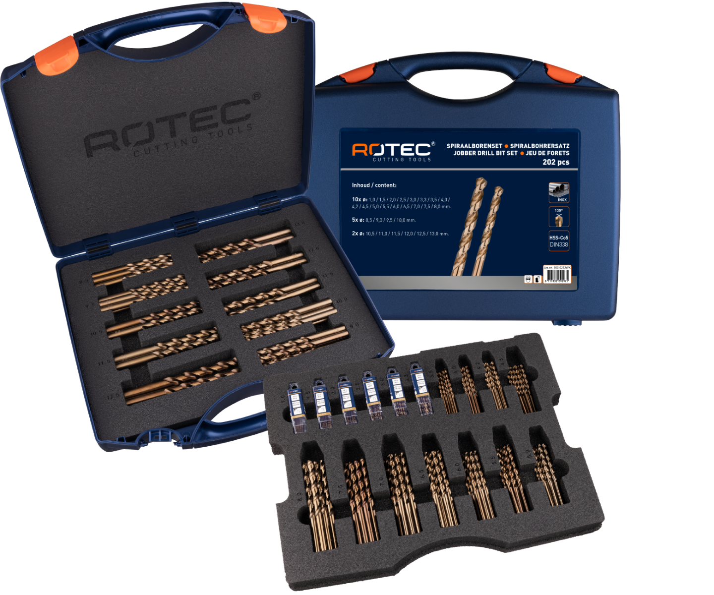 Ruko TERRAX machinale tapset HSS vorm B - 7 stuks (kunststof cassette