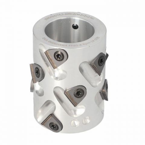 DGL.Cutterhead DIA D=60 I=64/74,5 d=20+2CH Z=2+2 (12) a35° H=3 RH type B 31,5 mm + collar down 1,5