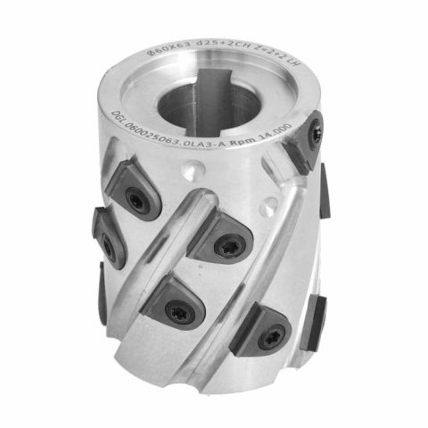 Pre-mill Cutter DGL.DIA D=60 I=63 d=25+2CH Z=2+2 (14) a30° H=3 LH type A