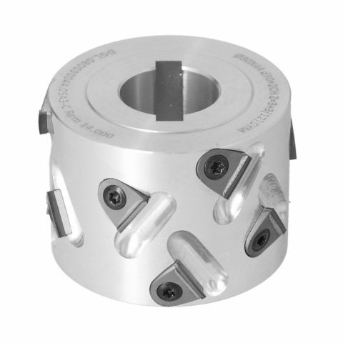 Premill DIA Cutter Heads with Replaceable Plates D=80 I=45 d=30+2CH Z=3+3 (12) a30° H=3 SYM Type A