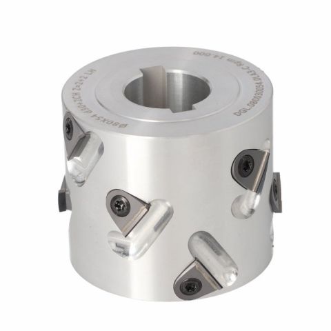 Premill DIA Cutter Heads with Replaceable Plates D=80 l=54 d=30+2CH Z=2+2 (10) a35° H=3 LH Type A /