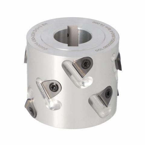 Premill DIA Cutter Heads with Replaceable Plates D=80 l=54 d=30+2CH Z=2+2 (10) a35° H=3 RH Type A /