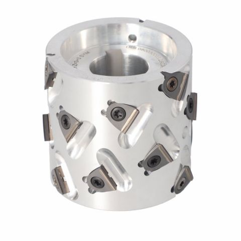 Premill DIA Cutter Heads with Replaceable Plates D=80 I=65 d=30+2CH Z=3+3 (18) a35° H=3 SYM Type C /