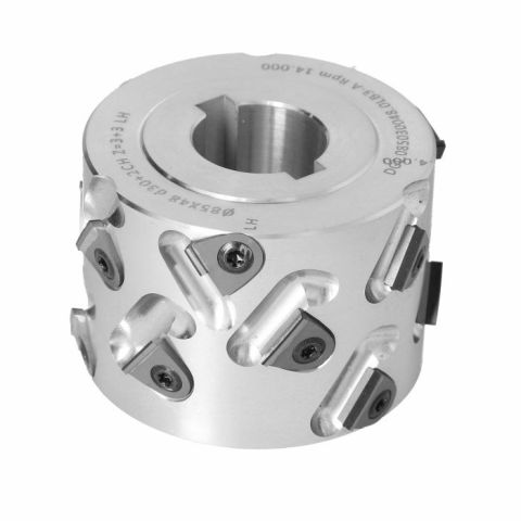 Premill DIA Cutter Heads with Replaceable Plates D=85 I=48 d=30+2CH Z=3+3 (15) a30° H=3 LH type B