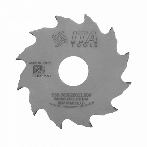 Diamond scoring D= 80 F= 20 Z= 12 K=3,0/4,0P=2,2 H=4 conical (KON/FZ)