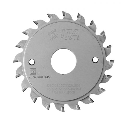 Adjustable Diamond scoring D= 80 F= 20 Z= 10+10K=2,8-3,6 P=2,2 H=4 flat FZ