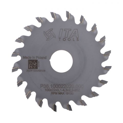 (M) Scoring Blade D=100 F= 22 Z= 20 K=3,1-4,3 P=2,2 CON-ALT5°