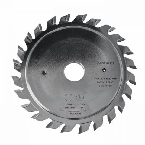 Adjusting scoring blade D=125 F= 20 Z=12+12 K=2,8-3,6 FLAT
