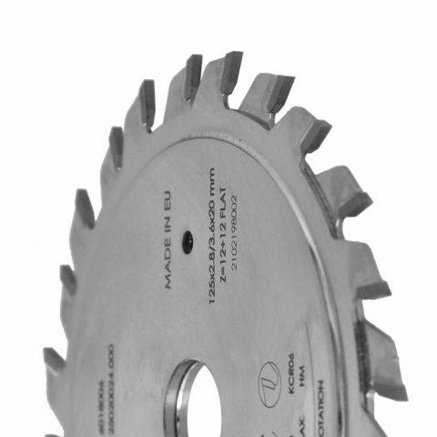 Adjusting scoring blade D=125 F= 20 Z=12+12 K=2