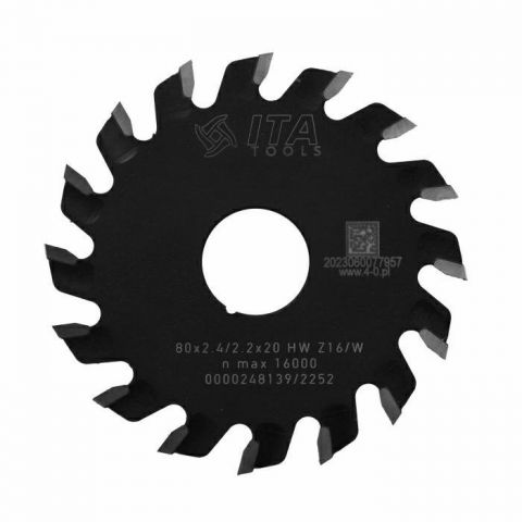 (M) Trimming saw blade D= 80 F= 20 Z= 16 K/P=2,4/2,0 WZ
