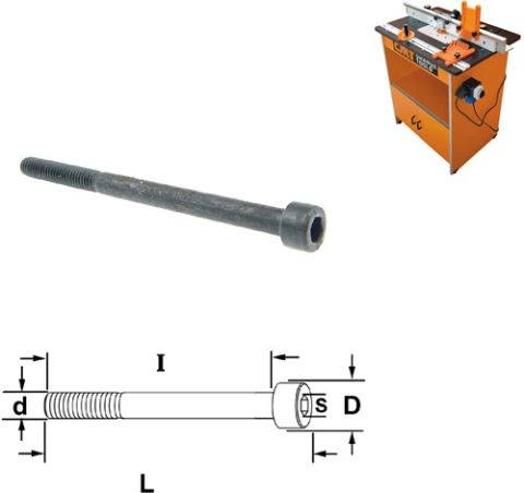 Inbusbout met ronde kop (industr. freestafel)