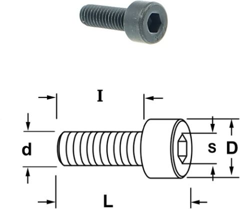 Inbusbout met ronde kop