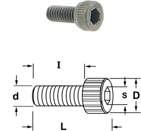Inbusbout met ronde kop