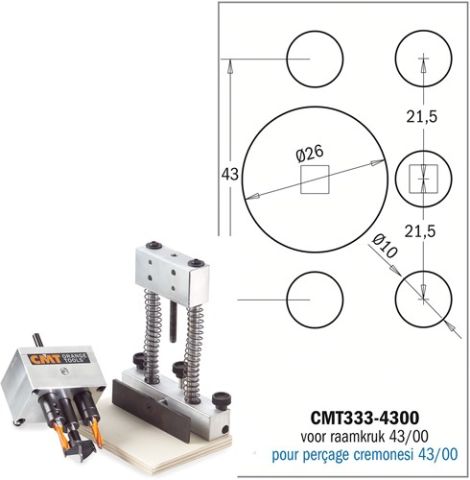 Scharnierboor systeemset