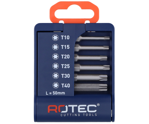 Rotec 6-dlg. Bit-set BASIC Kracht 50mm TORX