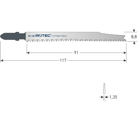 Rotec decoupeerzaagblad DC150