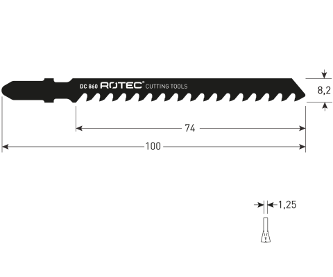 Rotec decoupeerzaagblad DC860