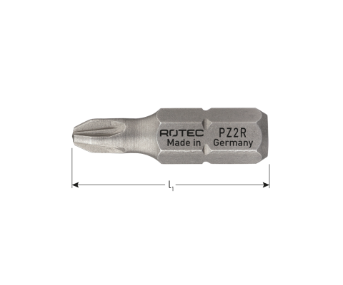 Rotec schroefbit PZ-R, C6.3