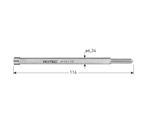 Rotec uitwerpstift ø6,34x116