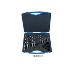 FISCH houtspiraalboren set + verzinkers - 19 delig - in koffer