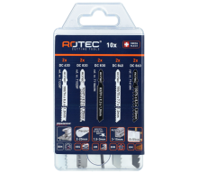 Rotec decoupeerzaagbladen-set, 10-dlg. (5x2), type '520' 