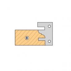 HM profielmes B - 40x30x2 mm. voor verstekverlijmfrees RS102 (prijs per stuk)