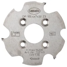 Lamello diamant CLAMEX groeffrees voor P-systeem Ø100,4 x 7 x ø30  z=3 , LINKS