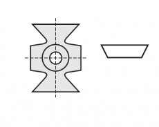 RStools HM kantenbreker 16 x 22 x 5 mm. 45º  MG18 (per stuk) geschikt voor MDF