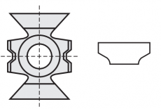 RStools HM kantenbreker 15 x 20 x 9 mm.  R=3   MG18 (per stuk) geschikt voor MDF  (voor Leitz systeem)