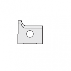 RStools profielmes 15 x 14,5 x 2 mm.  R=2  Rechts   KCR08 (10 stuks)  geschikt voor zacht-/hardhout