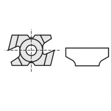 RStools HM kantenbreker 23 x 15 x 9 mm. R=3  MG18 (per stuk) geschikt voor MDF  (voor Leitz systeem)