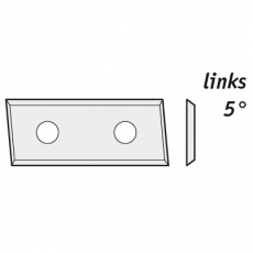 RStools wisselmessen 28,3 x 12 x 1,5 mm. z=4  5º links   KCR08 (10 stuks)  geschikt voor zacht-/hardhout