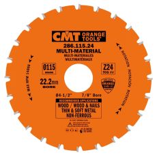 CMT zaagblad Ø115 x 2,4 x ø22,2  z=24 TF (haakse slijper)