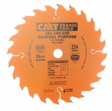CMT - HM cirkelzaag Ø184 x 2,6 x 16  T=24 wisseltand