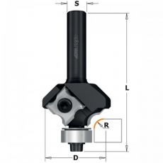 CMT HM wisselmes afrondfrees Ø27 x 57,5 mm. R=3, S=Ø8
