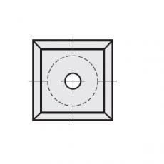 RStools wisselmessen 14 x 14 x 2 mm.  z=4  KCR08 (10 stuks) geschikt voor zacht-/hardhout