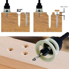 5-delige Verzinkborenset met diepte-instelling