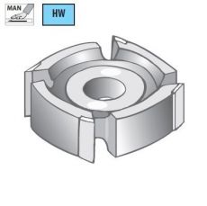 HM sponningfrees Ø 140 x 60 x 40 mm. z=4   4º schuin
