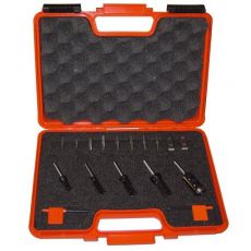 Set van 5 HMWP frezen opnane Ø8 in PVC kistje