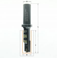 Wisselmes groeffrees Ø19x57x120mm. S=Ø20, Z=1+1