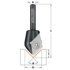 HMWP V-groef frees 90°, Ø20x10/60 mm. Z1  S=Ø8.
