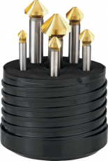 International Tools ECO PRO HSS set verzinkboren 42.536, 90°‚ 3 snijkanten‚ TiN, Ø6,3 t/m 20,5