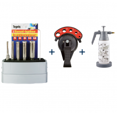 Rotec diamant tegelboorset 5 t/m 12mm incl. MiniGuide boorhulp + drukvat