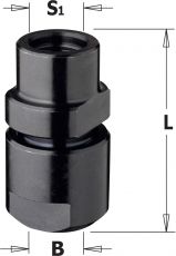 CMT spantanghouder groot, voor het ombouwen van draadaansluiting M12x1 naar kolfaansluiting