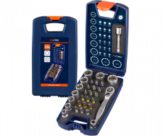 Rotec bitset, OPTI, 30-delig, PH, PZ, Torx, inbus, doppen + verlengstuk, adapter en ratelsleutel